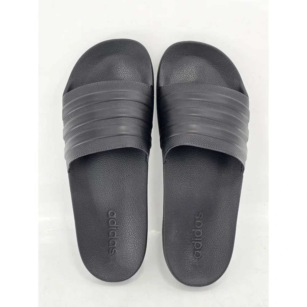 Adidas Adilette Shower Slides Mens 10 Black GZ3772 Sandals -Excellent